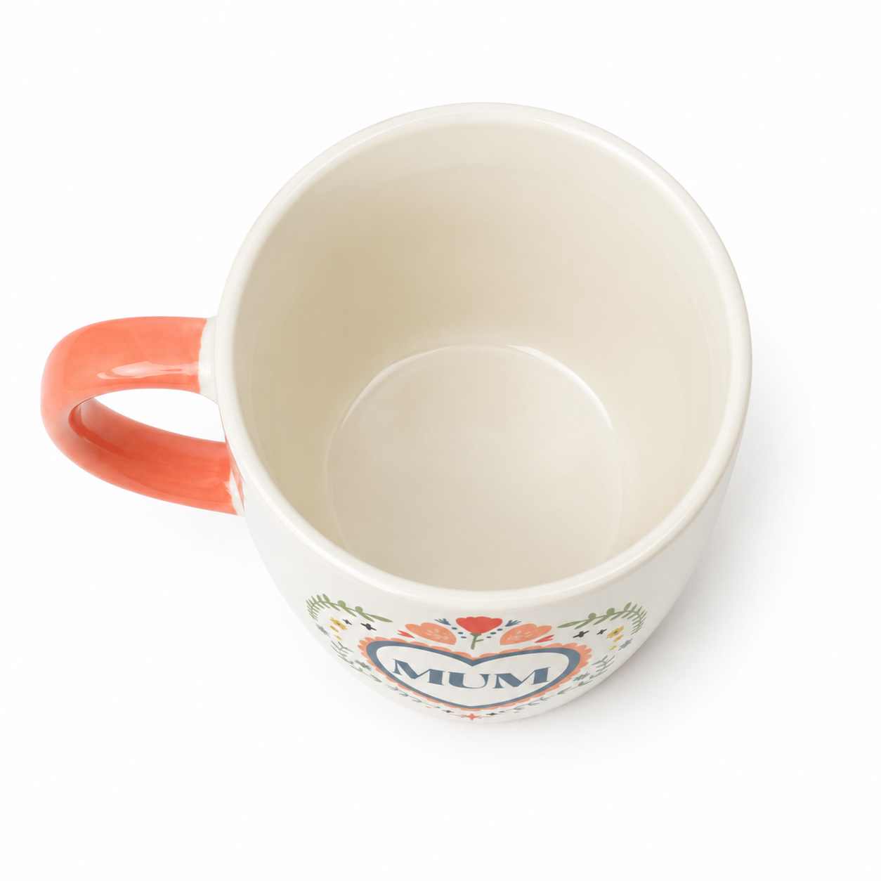Floral Heart Ceramic Mug for Mother